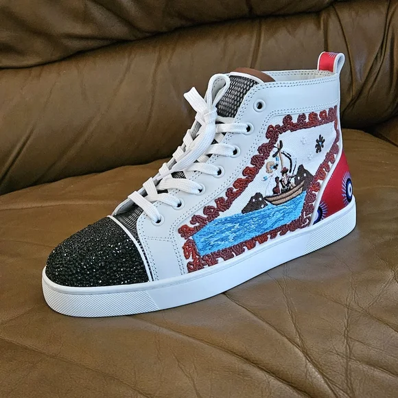 New Men's Christian Louboutin NO LIMIT GREEK High-End Luxury Shoes Sz 7.5 US - Picture 7 of 16